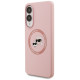 Karl Lagerfeld Silicone Nauble Heads And Circle MagSafe Case for Samsung Galaxy S25 Edge - Pink