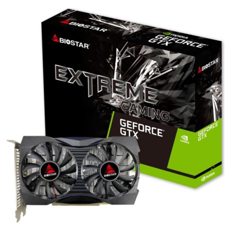 Biostar Graphics Card|BIOSTAR|NVIDIA GeForce GTX 1050|4 GB|GDDR5|128 bit|PCIE 4.0 16x|GPU 1354 MHz|Dual Slot Fansink|1xDVI-D|1xHDMI|1xDisplayPort|VN1055XF41