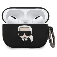 Karl Lagerfeld KLACAPSILGLBK AirPods Pro cover black/black Silicone Ikonik
