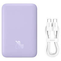 Baseus Magnetic Mini Induction Powerbank 10000mAh 20W - purple + USB-C - USB-C cable