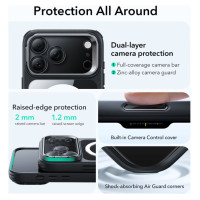 ESR Classic Hybrid Kickstand MagSafe Case for iPhone 17 Pro Max - Clear Black